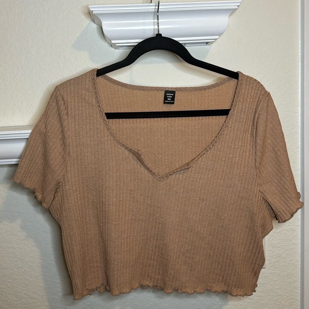 Brown SHEIN crop top